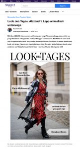 Alexandra Lapps Streetstyle auf der Berlin Fashion Week - de.style.yahoo.com - 2019 01 17 - Alexandra Lapp - found on https://de.style.yahoo.com/look-des-tages-alexandra-lapp-animalisch-unterwegs-135901082.html