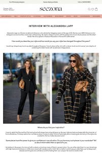 Interview with Alexandra Lapp - Seezona Scandinavia's first digital luxury marketplace - seezona.com - 2021 04 23 - Alexandra Lapp - found on https://www.seezona.com/alexandra-lapp-interview?utm_source=rule&utm_medium=email&utm_campaign=alexandra_lapp_interview_press&utm_term=alexandra_lapp_interview_press&utm_custom[rm]=130828147