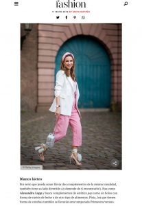 Bolsos y zapatos a juego la tendencia de complementos entre las expertas en moda - fashion.hola.com_2019 05 11 - Alexandra Lapp - found on https://fashion.hola.com/tendencias/galeria/2019051167344/zapatos-bolsos-combinados-looks-inspiracion-primavera/1/