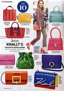 Bunte Germany - No. 16 -page 52 - 2020 04 08 - Fashion: Jetzt knallt’s: Taschen in Signalfarben Alexandra Lapp
