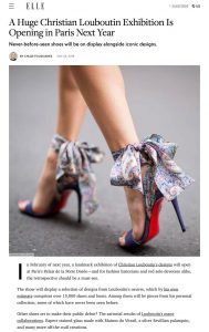 Christian Louboutin Exhibition Set for Paris s Palais de la Porte Doree in 2020 - ELLE - elle.com - 2019 06 24 - Alexandra Lapp - found on https://www.elle.com/fashion/a28171728/christian-louboutin-exhibition-paris-2020/