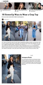 Cute Crop Top Outfit Ideas - What to Wear With a Crop Top - marieclaire.com - 2019 05 07 - Alexandra Lapp - found on https://www.marieclaire.com/fashion/g21070435/crop-top-outfits/?slide=1
