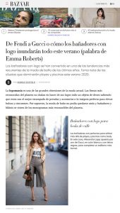 De Fendi a Gucci o la tendencia de banadores con logo - harpersbazaar.com/es - 2020 05 25 - Alexandra Lapp - found on https://www.harpersbazaar.com/es/moda/tendencias/g32657328/banadores-logo-tendencia-famosas-favorecer-cuerpo-truco-estilizar-verano-playa-2020/