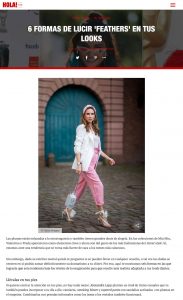 Feather trend - 6 formas de lucirlas Foto 1 - us.hola.com/es - 2019 06 06 - Alexandra Lapp - found on https://us.hola.com/es/moda/galeria/2019060623714/feather-trend-street-style-vv/1/