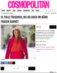 Frisuren fürs Büro - 15 tolle Frisuren die du auch im Büro tragen kannst - COSMOPOLITAN - 2017 09 - Alexandra Lapp - found on http://www.cosmopolitan.de/headhunter-15-easy-frisuren-fuers-buero-und-die-happy-hour-80917.html