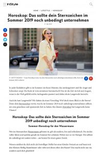 Horoskop - Was du diesen Sommer noch unbedingt tun solltest laut Sternzeichen - InStyle.de - 2019 07 17 - Alexandra Lapp - https://www.instyle.de/lifestyle/horoskop-sternzeichen-sommer-2019-unternehmen