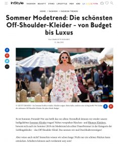 Modetrend - Die schönsten Off-Shoulder-Kleider im Sommer 2019 - inStyle.de - 2019 05 31 - Alexandra Lapp - found on https://www.instyle.de/fashion/off-shoulder-kleider-modetrend-sommer-2019