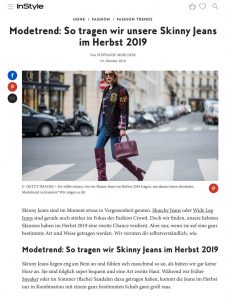 Modetrend - So tragen wir unsere Skinny Jeans im Herbst 2019 - Instyle - instyle.de - 2019 10 19 - Alexandra Lapp - found on https://www.instyle.de/fashion/modetrend-skinny-jeans-herbst-2019
