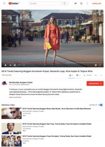 SS18 Trends featuring bloggers Konstantin Krayer, Alexandra Lapp, Aline Kaplan, Tatjana Witte - YouTube de - 2018 04 10 - Alexandra Lapp - found on https://www.youtube.com/watch?v=9wYFHUaZa68