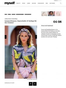 Sommerfrisuren: Haarschnitte & Stylings für den Sommer - myself - myself-de - 2019 11 19 - Alexandra Lapp - found on https://www.myself.de/beauty/frisuren/trendfrisuren-2019/galerie-sommerfrisuren/#frisur-mit-haarband