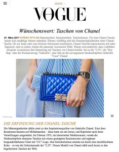 Taschen von Chanel: Die schönsten Street Styles - VOGUE - 2017 04 - Alexandra Lapp - found on http://www.vogue.de/mode/mode-trends/chanel-taschen-street-styles