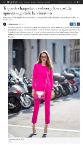 Trajes de chaqueta de colores y low cost la apuesta segura de la primavera - Harpers BAZAAR - 2018 02 18 - Alexandra Lapp - found on https://www.harpersbazaar.com/es/moda/tendencias/a18920031/trajes-de-chaqueta-colores-zara-uterque-gucci-emily-ratajkowski-primavera-street-style/