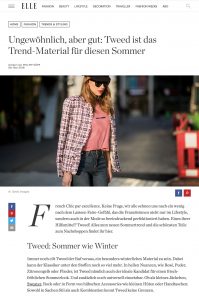 Tweed: Das Trend-Material für Röcke und Kleider - ELLE Germany online - 2018 05 18 - Alexandra Lapp - found on https://www.elle.de/trend-stoff-tweed