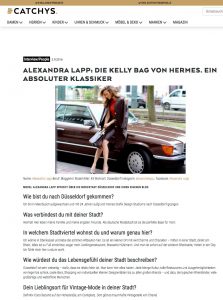 Interview with Alexandra Lapp on https://www.catchys.de/magazin/alexandra-lapp-die-kelly-bag-von-hermes-ein-absoluter-klassiker