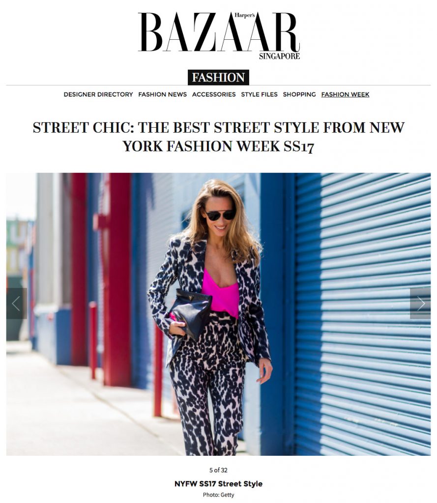 Alexandra Lapp, Christian Vierig, Dior, Gianvito Rossi, Jadicted, pink top, New York, NYFW, Prada, clutch, Suit, Tom Ford Alexandra Lapp Street Style at New York Fashion Week 2016 - Found on www.harpersbazaar.com.sg
