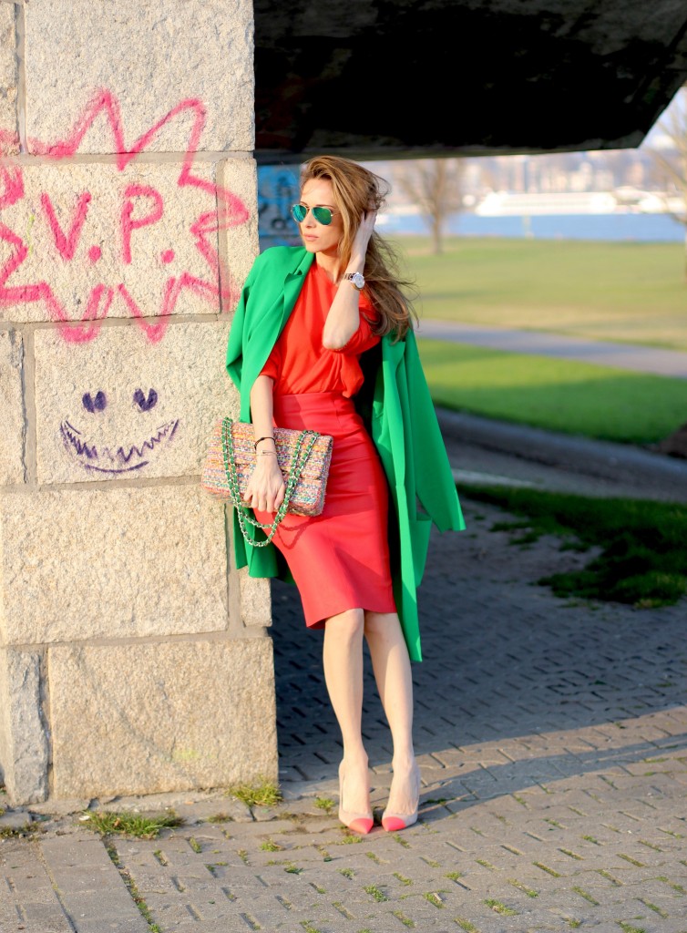 Alexandra Lapp wearing American Retro, Parentis, Stella McCartney, Chanel, Manolo Blahnik, Ray-Ban, Cartier