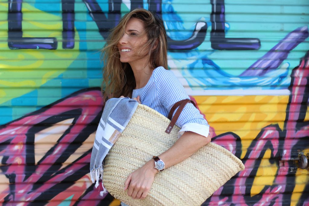 Alexandra Lapp wearing SET, Pixie Market, Espadrij, IWC, Le Specs, Valentino at Google in Venice Beach.