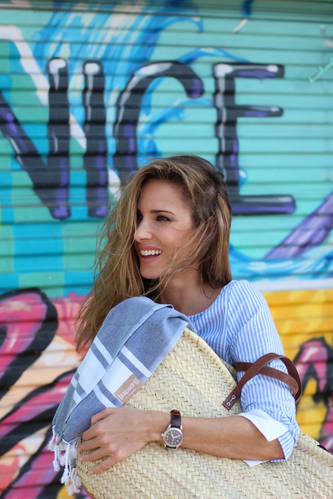 Alexandra Lapp wearing SET, Pixie Market, Espadrij, IWC, Le Specs, Valentino at Google in Venice Beach.
