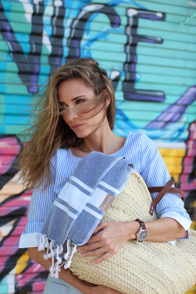 Alexandra Lapp wearing SET, Pixie Market, Espadrij, IWC, Le Specs, Valentino at Google in Venice Beach.