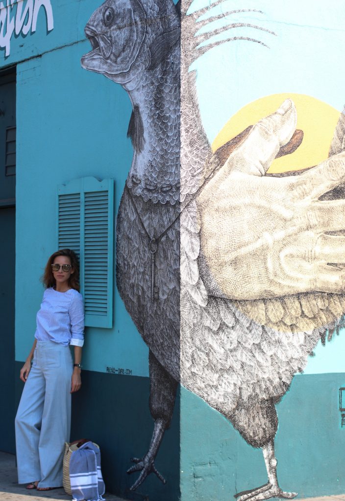 Alexandra Lapp wearing SET, Pixie Market, Espadrij, IWC, Le Specs, Valentino at Google in Venice Beach.