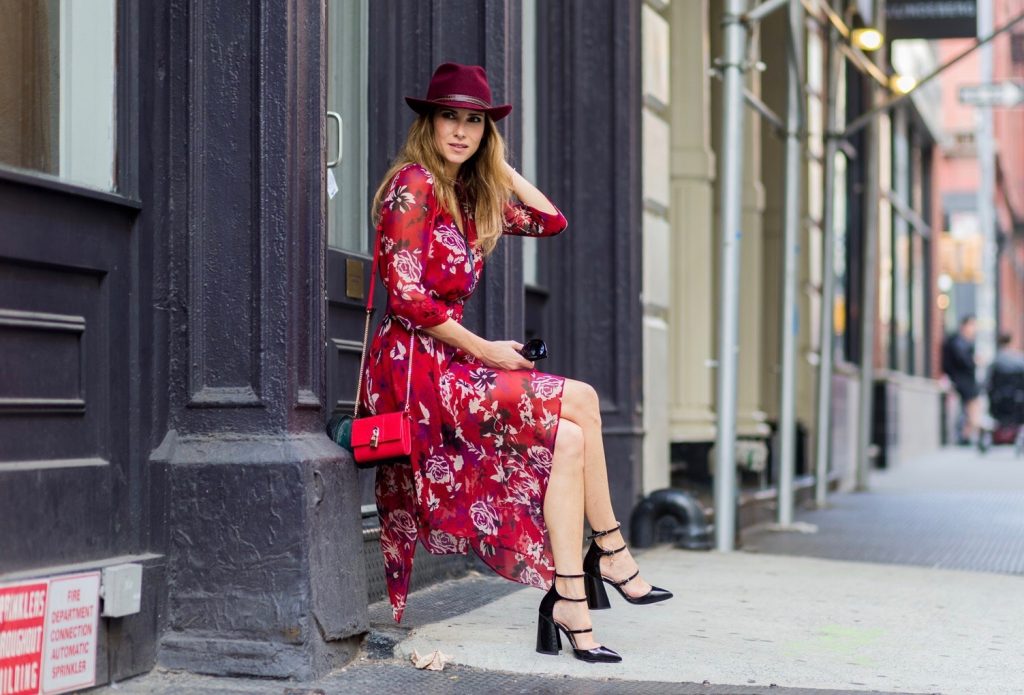 Alexandra Lapp wearing Patrizia Pepe in Soho, New York during New York Fashion Week, NYFW 2016.