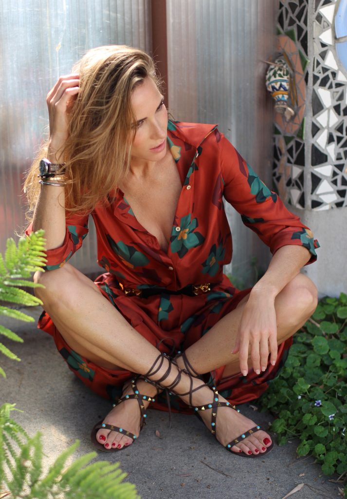 Alexandra Lapp wearing La Martina, IWC, Valentino, Hermes at the Venice Canal Los Angeles