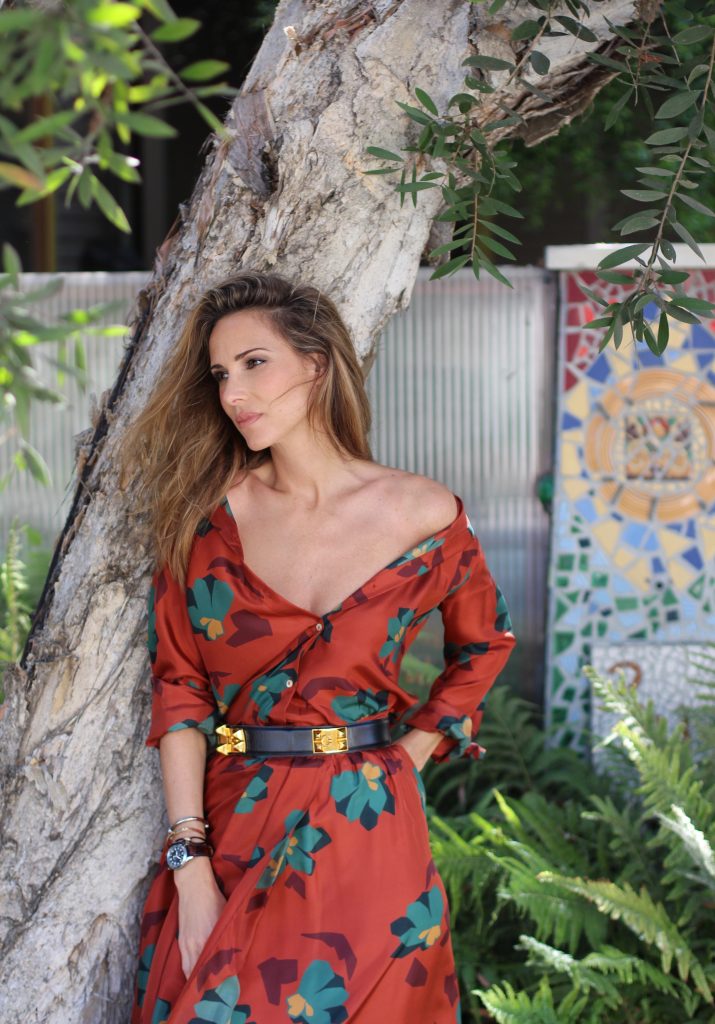 Alexandra Lapp wearing La Martina, IWC, Valentino, Hermes at the Venice Canal Los Angeles