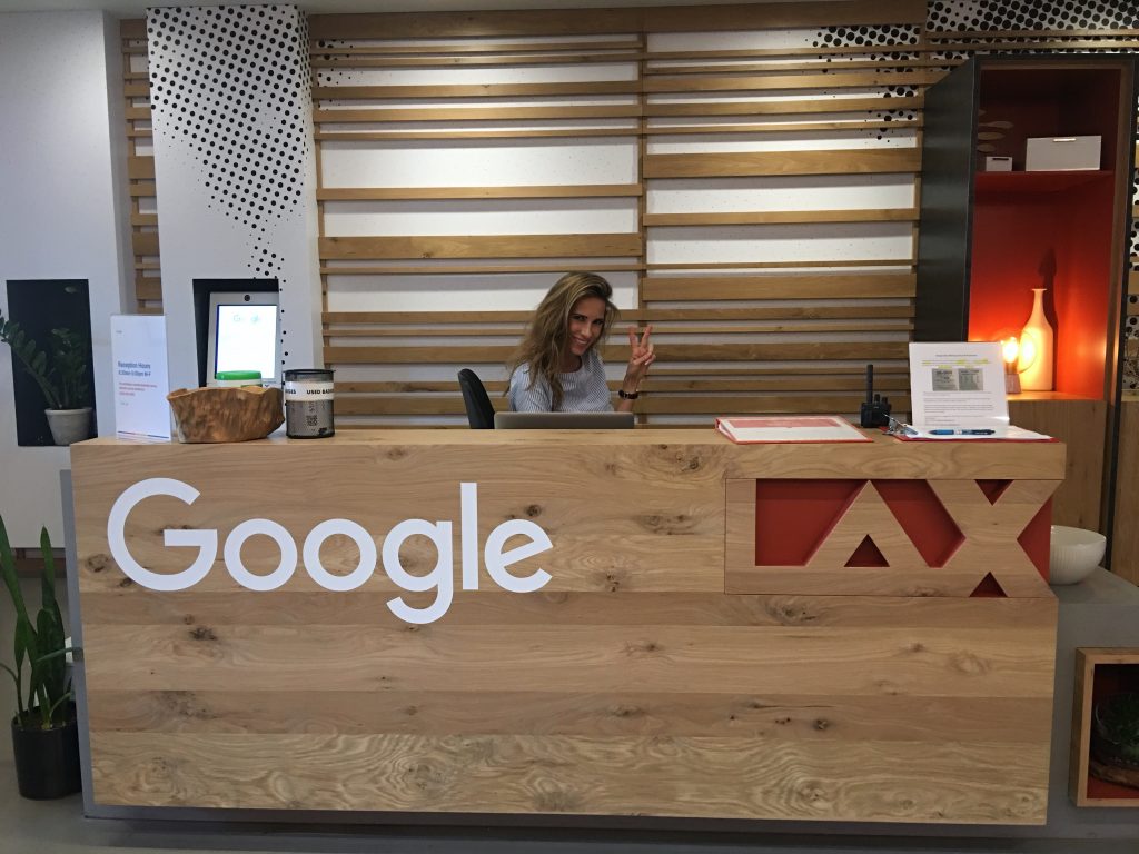Alexandra Lapp wearing SET, Pixie Market, Espadrij, IWC, Le Specs, Valentino at Google in Venice Beach.