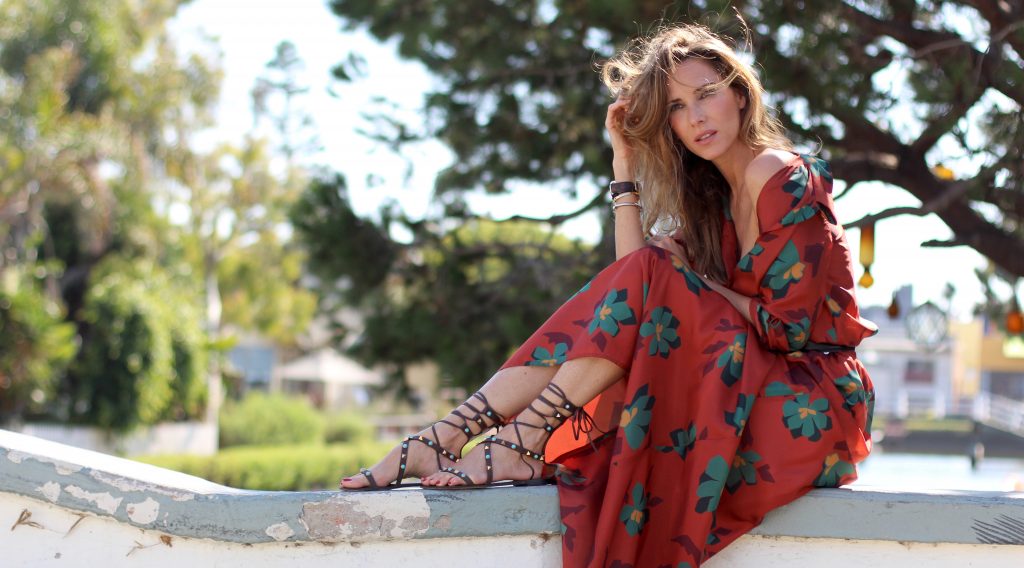 Alexandra Lapp wearing La Martina, IWC, Valentino, Hermes at the Venice Canal Los Angeles