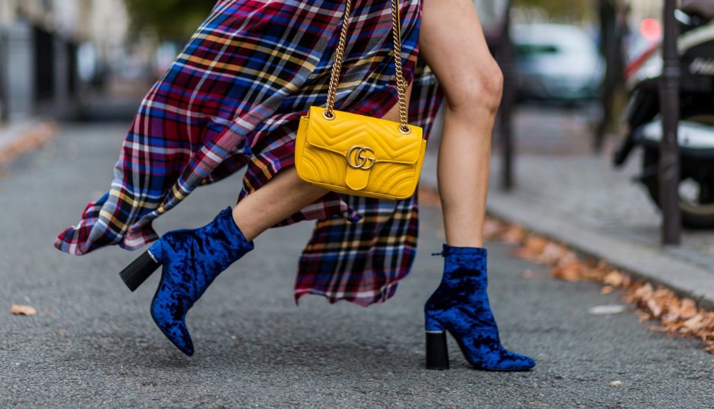 PARIS - OCTOBER 3: German fashion blogger and model Alexandra Lapp (@alexandralapp_) wearing a shirt dress from L'Agence, Schott NYC bomber jacket, Phillip Lim boots, Gucci bag and Ray Ban sunglasses on October 3, 2016 in Paris during PFW. (Photo by Christian Vierig/Getty Images) *** Local Caption *** Alexandra Lapp