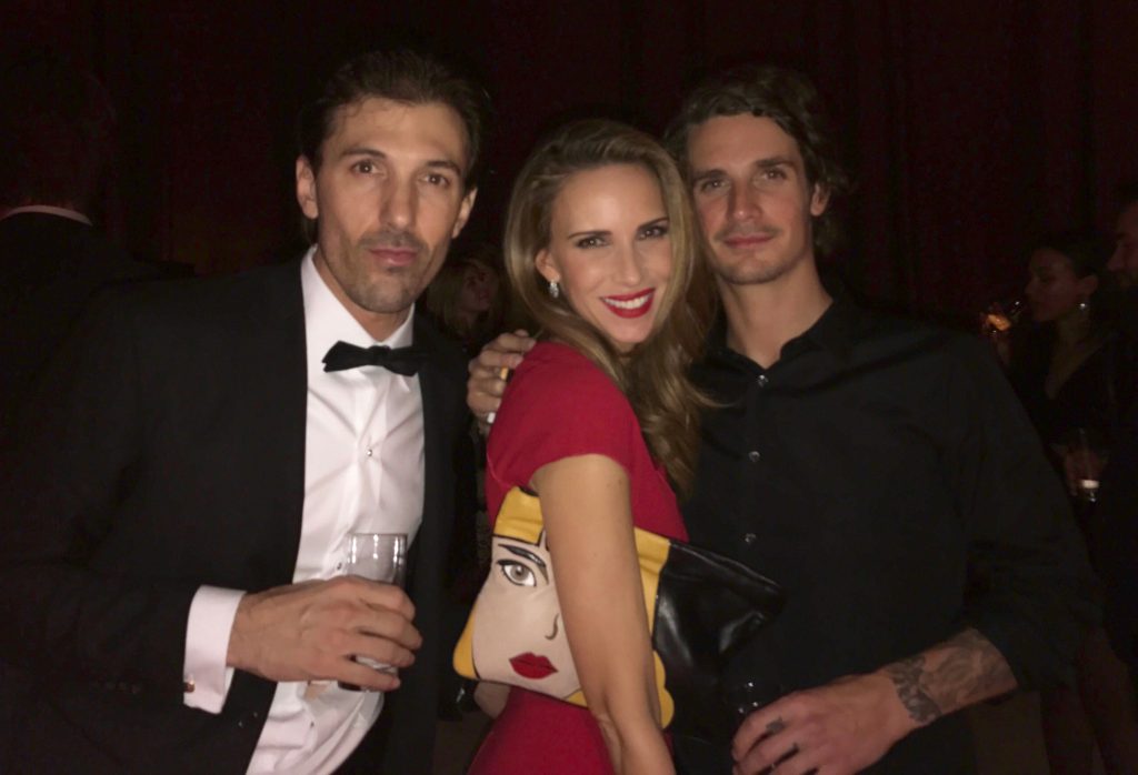 GENEVA, SWITZERLAND - JANUARY 17: Fabian Cancellara, Alexandra Lapp, Patrick Seabase attend the IWC Schaffhausen "Decoding the Beauty of Time" Gala Dinner during the launch of the Da Vinci Novelties from the Swiss luxury watch manufacturer IWC Schaffhausen at the Salon International de la Haute Horlogerie (SIHH) on January 17, 2017 in Geneva, . (Photo by Chris Jackson/Getty Images for IWC) *** Local Caption *** Fabian Cancellara, Alexandra Lapp, Patrick Seabase