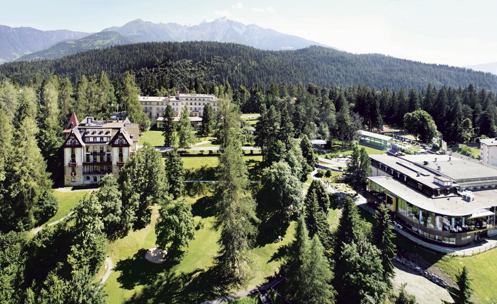 Model and Blogger Alexandra Lapp during the Grand Opening of the Waldhaus Flims Alpine Grand Hotel & Spa in Switzerland.