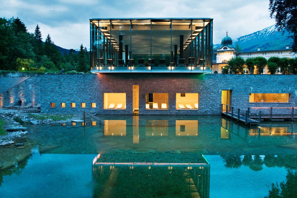 Model and Blogger Alexandra Lapp during the Grand Opening of the Waldhaus Flims Alpine Grand Hotel & Spa in Switzerland.