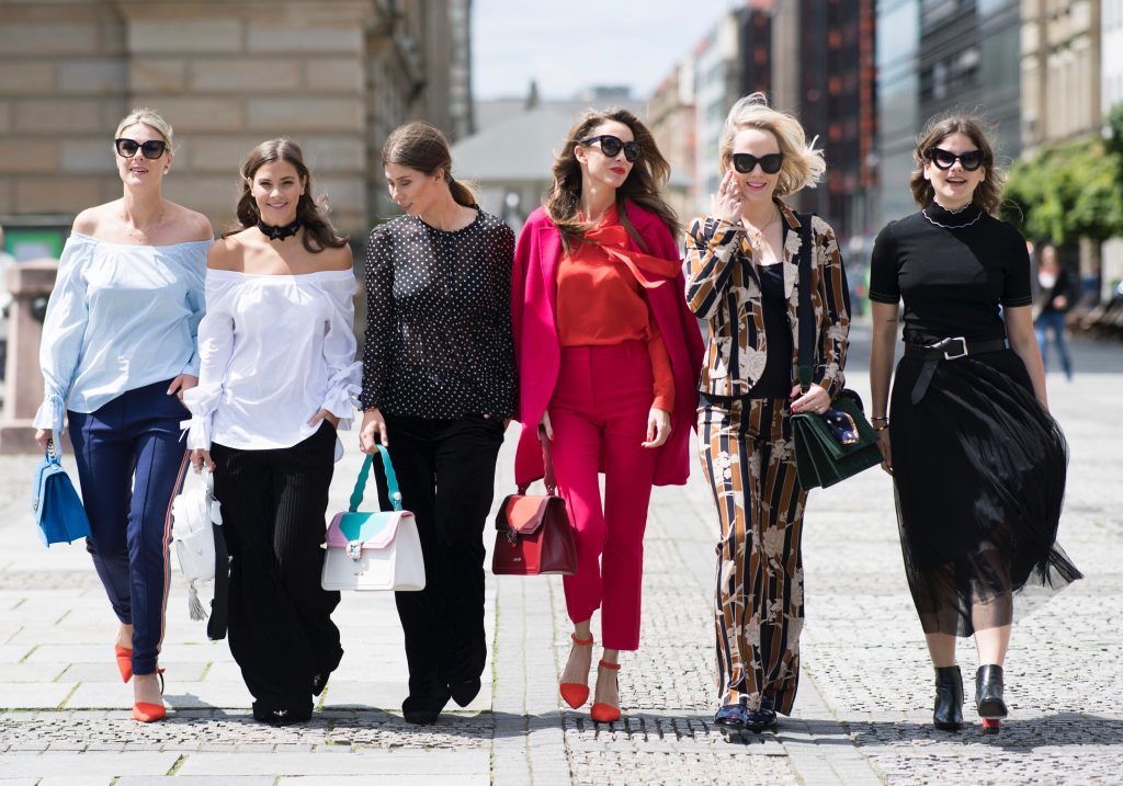 during the Marc Cain Fashion Show Summer/Spring 2018 at Kaufhaus Jandorf on July 4, 2017 in Berlin, Germany.