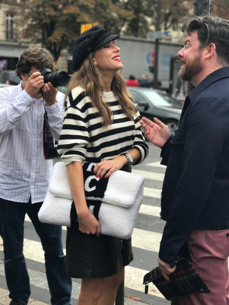 Alexandra Lapp and Nino Cerone during Paris Fashion Week with DS 3 Automobiles on a DS 3 Fashion Tour in Paris; PARIS; FRANCE; PFW 2017