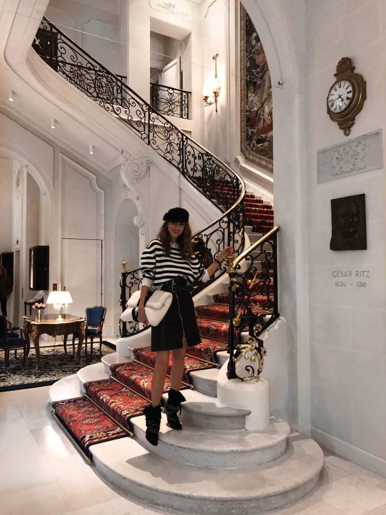 Alexandra Lapp at the Ritz Hotel during Paris Fashion Week with DS 3 Automobiles on a DS 3 Fashion Tour in Paris; PARIS; FRANCE; PFW 2017