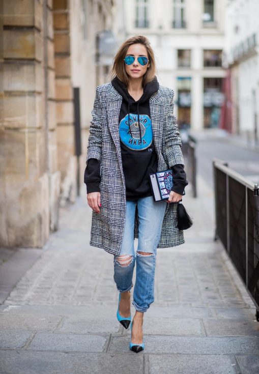 Alexandra Lapp wearing selfmade fashion, a self-made hoodie in black with a hand-painted Russian Caviar motif from Wodka Ogurez, a book clutch with 'Alice adventures in Wonderland' handmade from MD Clutch, vintage Re Done Levis, blue aviator sunglasses by Ray Ban, blue and black heels from Saint Laurent and a plaid coat from SET Fashion is seen during Paris Fashion Week Spring/Summer 2018 on September 28, 2017 in Paris, France. BILD EINBETTEN LIZENZ 1 of 10 Anson Lau is seen before the Ann Demeulemeester fashion show during Paris Fashion week Womenswear SS18 on September 28, 2017 in Paris, France. Anson Lau is seen before the Ann Demeulemeester fashion show during Paris Fashion week Womenswear SS18 on September 28, 2017 in Paris, France. BILD EINBETTEN LIZENZ 2 of 10 Model Cindy Bruna wearing denim jeans, ankle boots, blazer and white tshirt is seen after the Balmain fashion show during Paris Fashion week Womenswear SS18 on September 28, 2017 in Paris, France. Model Cindy Bruna wearing denim jeans, ankle boots, blazer and white tshirt is seen after the Balmain fashion show during Paris Fashion week Womenswear SS18 on September 28, 2017 in Paris, France. BILD EINBETTEN LIZENZ 3 of 10 Model Cindy Bruna wearing denim jeans, ankle boots, blazer and white tshirt is seen after the Balmain fashion show during Paris Fashion week Womenswear SS18 on September 28, 2017 in Paris, France. Model Cindy Bruna wearing denim jeans, ankle boots, blazer and white tshirt is seen after the Balmain fashion show during Paris Fashion week Womenswear SS18 on September 28, 2017 in Paris, France. BILD EINBETTEN LIZENZ 4 of 10 Irene Kim is seen before the Balmain fashion show during Paris Fashion week Womenswear SS18 on September 28, 2017 in Paris, France. Irene Kim is seen before the Balmain fashion show during Paris Fashion week Womenswear SS18 on September 28, 2017 in Paris, France. BILD EINBETTEN LIZENZ 5 of 10 Dani Alves is seen after the Balmain fashion show during Paris Fashion week Womenswear SS18 on September 28, 2017 in Paris, France. Dani Alves is seen after the Balmain fashion show during Paris Fashion week Womenswear SS18 on September 28, 2017 in Paris, France. BILD EINBETTEN LIZENZ 6 of 10 Model Sara Sampaio is seen after the Balmain fashion show during Paris Fashion week Womenswear SS18 on September 28, 2017 in Paris, France. Model Sara Sampaio is seen after the Balmain fashion show during Paris Fashion week Womenswear SS18 on September 28, 2017 in Paris, France. BILD EINBETTEN LIZENZ 7 of 10 Caroline Daur is seen before the Balmain fashion show during Paris Fashion week Womenswear SS18 on September 28, 2017 in Paris, France. Caroline Daur is seen before the Balmain fashion show during Paris Fashion week Womenswear SS18 on September 28, 2017 in Paris, France. BILD EINBETTEN LIZENZ 8 of 10 Model Soo Joo Park is seen after the Balmain fashion show during Paris Fashion week Womenswear SS18 on September 28, 2017 in Paris, France. Model Soo Joo Park is seen after the Balmain fashion show during Paris Fashion week Womenswear SS18 on September 28, 2017 in Paris, France.