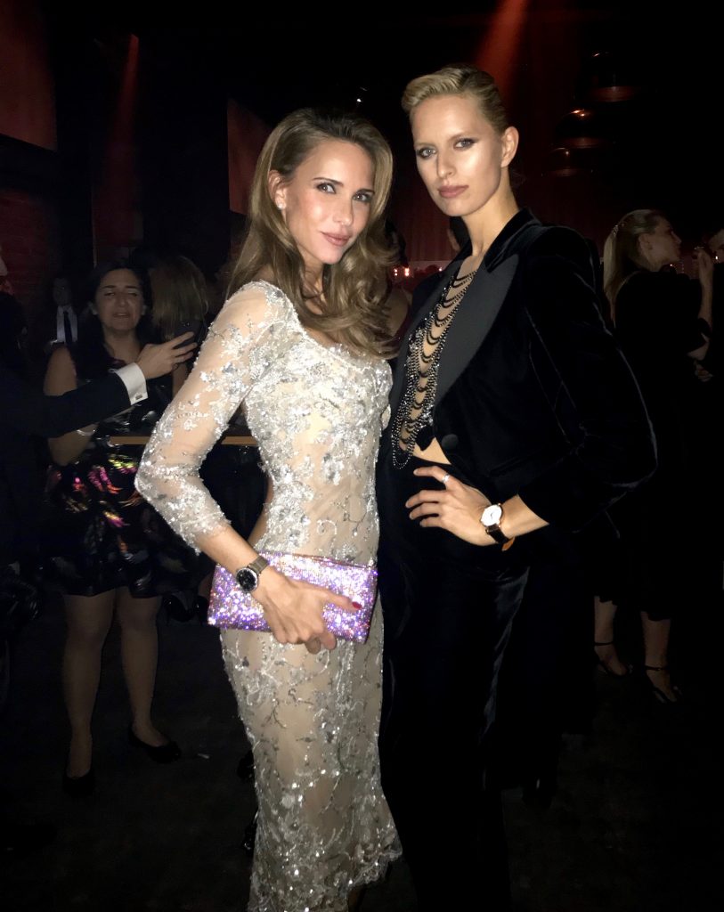 GENEVA, SWITZERLAND - JANUARY 16: 150 YEARS OF IWC SCHAFFHAUSEN, Alexandra Lapp and Karolina Kurkova at the IWC Gala night during the Maison's launch of its Jubilee Collection at the Salon International de la Haute Horlogerie (SIHH) on January 16, 2018 in Geneva, Switzerland. #IWC150 (Photo by Harold Cunningham/Getty Images for IWC)