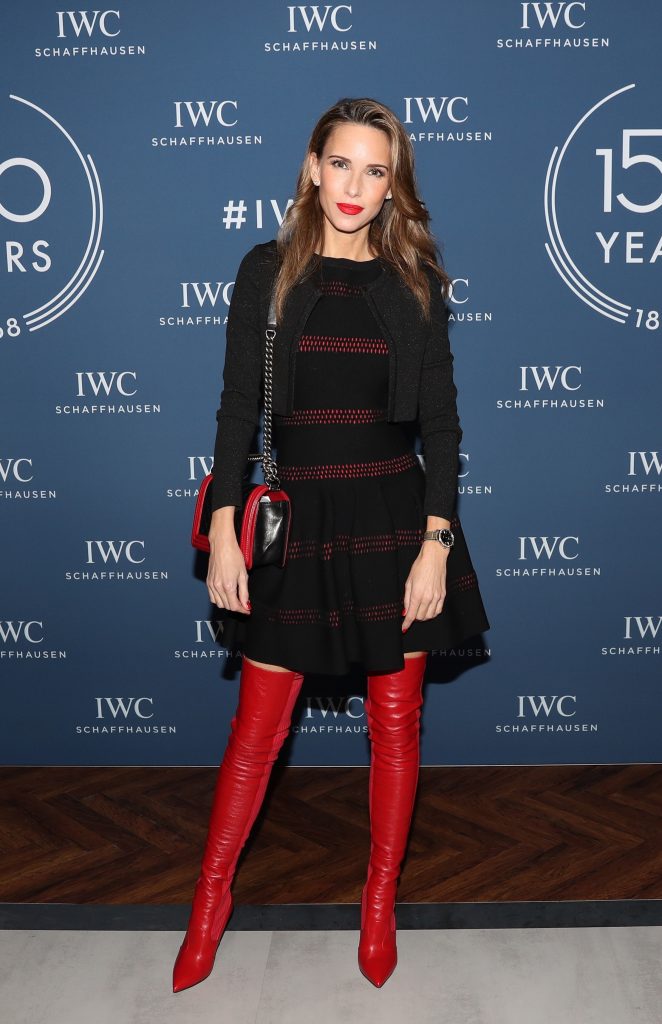 GENEVA, SWITZERLAND - JANUARY 15: 150 YEARS OF IWC SCHAFFHAUSEN, Alexandra Lapp at the IWC booth during the Maison's launch of its Jubilee Collection at the Salon International de la Haute Horlogerie (SIHH) on January 15, 2018 in Geneva, Switzerland. #IWC150 (Photo by Harold Cunningham/Getty Images for IWC)