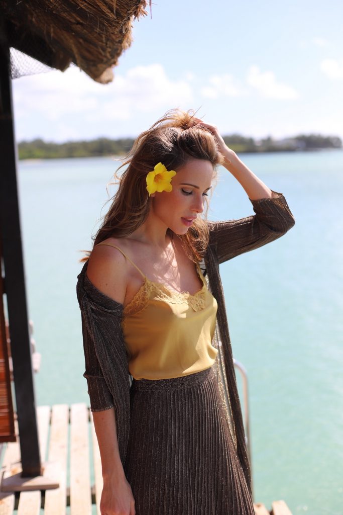Alexandra Lapp during her Mauritius holidays at Lux Grand Gaube, May 2018.