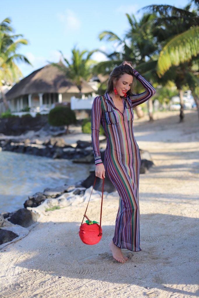 Alexandra Lapp during her Mauritius holidays at Lux Grand Gaube, May 2018.