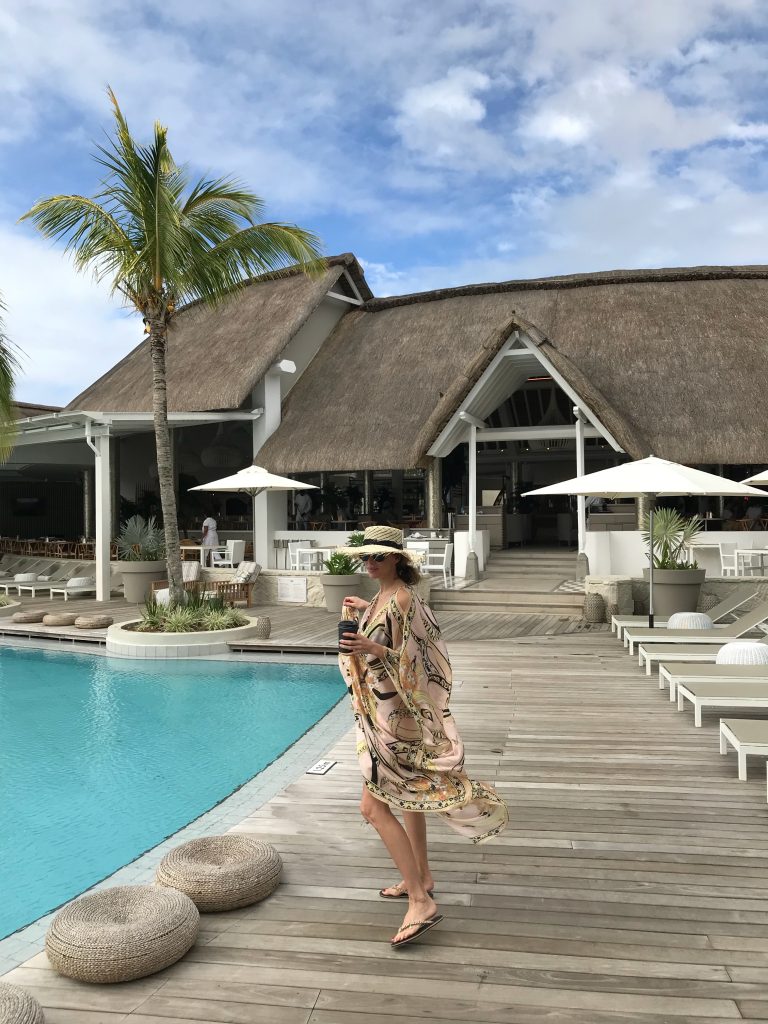 Alexandra Lapp during her Mauritius holidays at Lux Grand Gaube, May 2018.