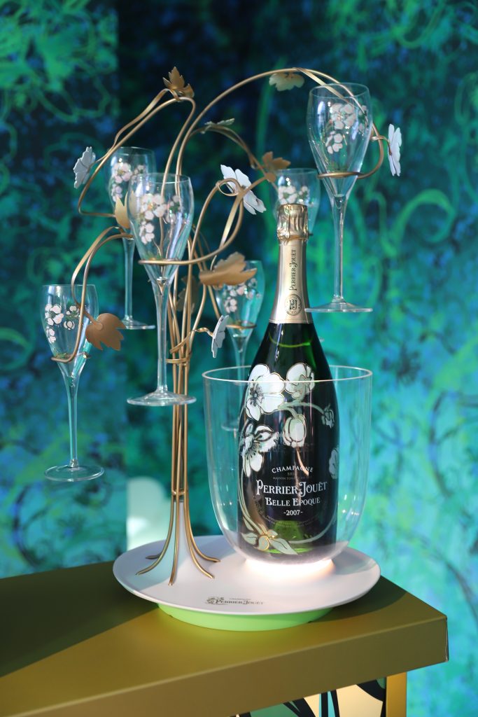 Blogger and Model Alexandra Lapp attending the Perrier-Jouët event in Munich where the famous Champagne house transformed Munich into an urban jungle, all under the motto “Art of the Wild”. 
