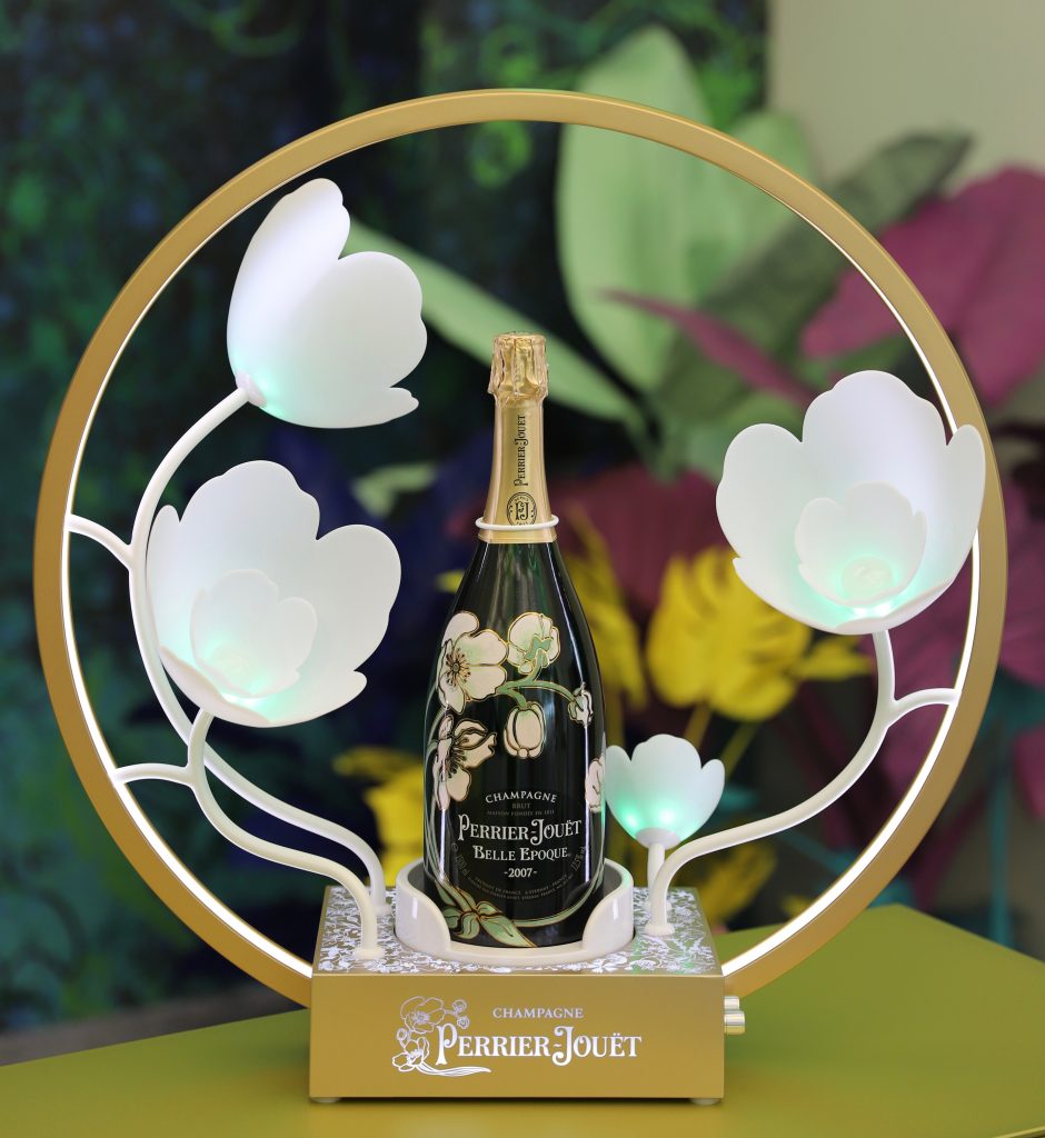 Blogger and Model Alexandra Lapp attending the Perrier-Jouët event in Munich where the famous Champagne house transformed Munich into an urban jungle, all under the motto “Art of the Wild”. 