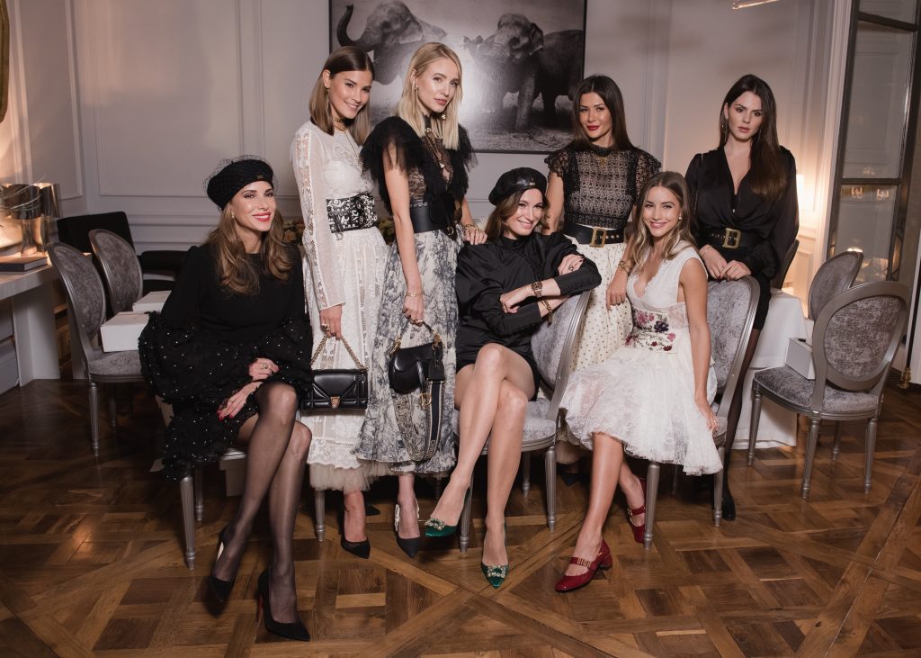 Alexandra Lapp at the Maison Christian Dior Christmas Dinner in Paris on November 28, 2018 in Paris, France.