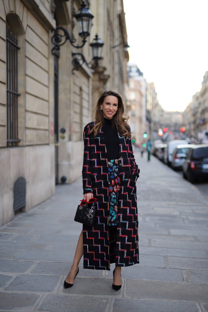 Model, Blogger and Influencer Alexandra Lapp is wearing Riani Fashion in Paris.
