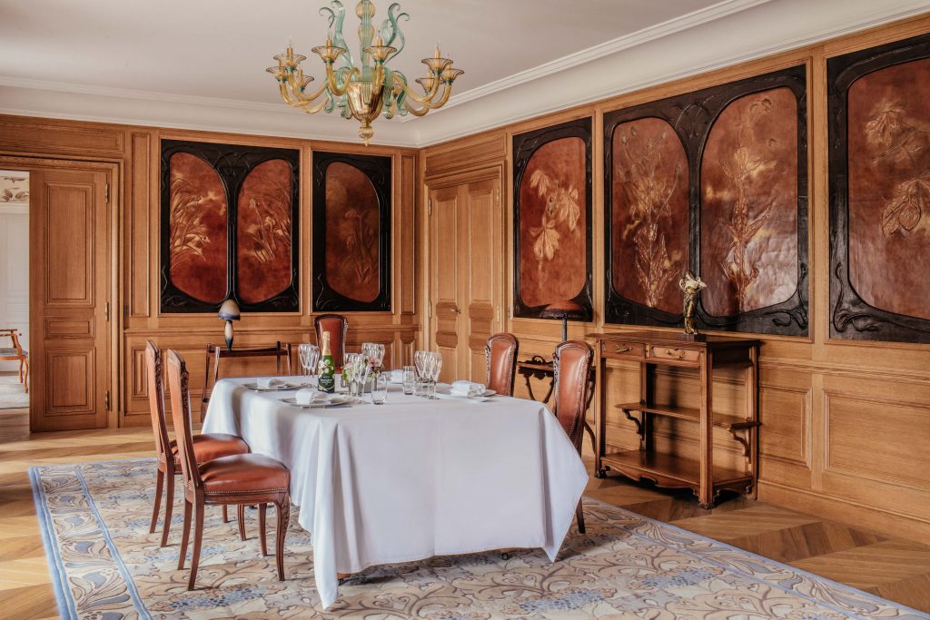 Alexandra Lapp is seen in the Maison Belle Epoque of Perrier-Jouët in Epernay, France.