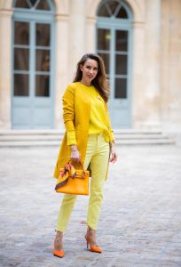 Alexandra Lapp, yellow trend, Milestone, Looxent, MYBC, Peter Hahn, The Attico, Hermes Kelly bag, Hermes, PFW2020, PFW, Paris Fashion Week, Womenswear Fall/Winter 2020/2021