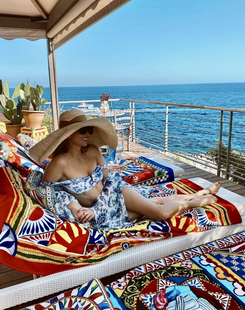 Alexandra Lapp enjoys her summer vacation at the Grand-Hotel du Cap-Ferrat at the Côtes d’Azur.