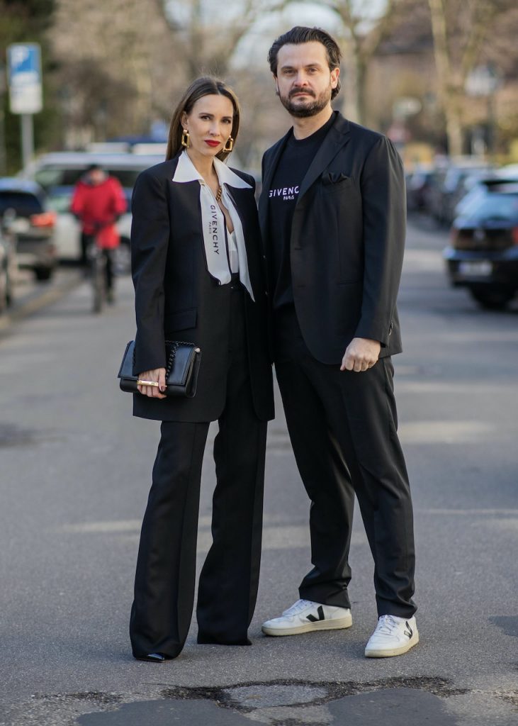 Alexandra Lapp is seen wearing couple looks with Daniel Kozniewski by Breuninger